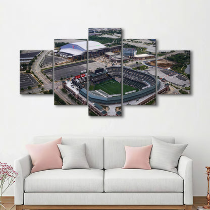Globe Life Field Aerial View, Stadium Canvas, Sport Art, Gift for him, 5 Panel, Large Canvas, Canvas Print Wall Art