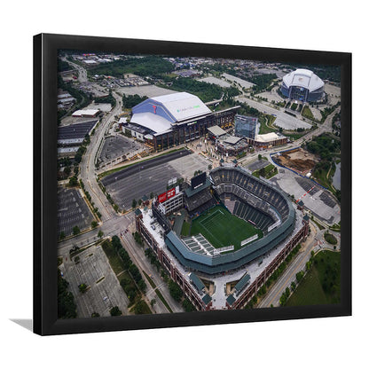 Globe Life Field Aerial View, Stadium Canvas, Sport Art, Gift for him, Framed Art Print Wall Decor, Picture Framed