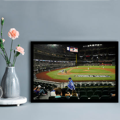 Globe Life Field, Stadium Canvas, Sport Art, Gift for him, Framed Art Print Wall Decor, Picture Framed