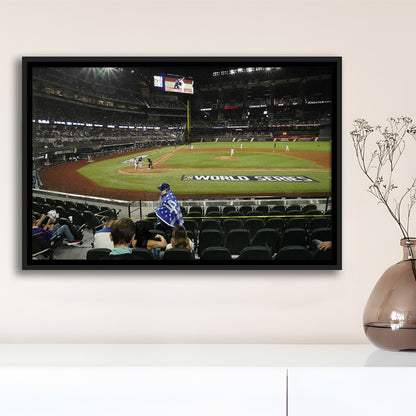 Globe Life Field, Stadium Canvas, Sport Art, Framed Canvas Print Wall Art, Floating Frame