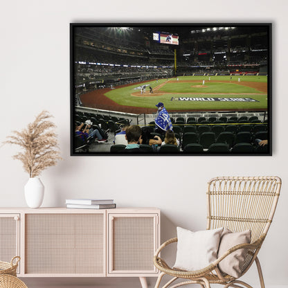 Globe Life Field, Stadium Canvas, Sport Art, Framed Canvas Print Wall Art, Floating Frame