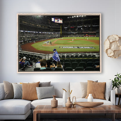 Globe Life Field, Stadium Canvas, Sport Art, Framed Canvas Print Wall Art, Floating Frame