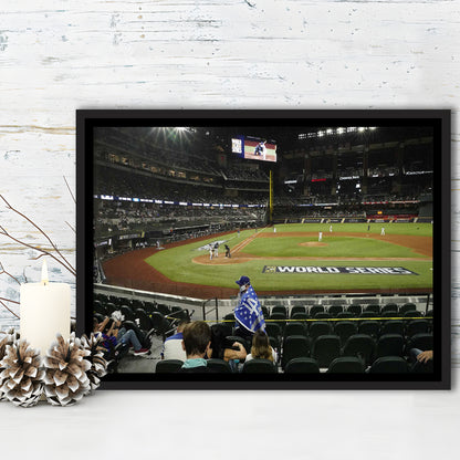 Globe Life Field, Stadium Canvas, Sport Art, Framed Canvas Print Wall Art, Floating Frame