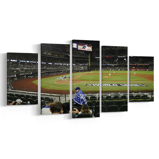 Globe Life Field, Stadium Canvas, Sport Art, Gift for him, 5 Panel, Large Canvas, Canvas Print Wall Art