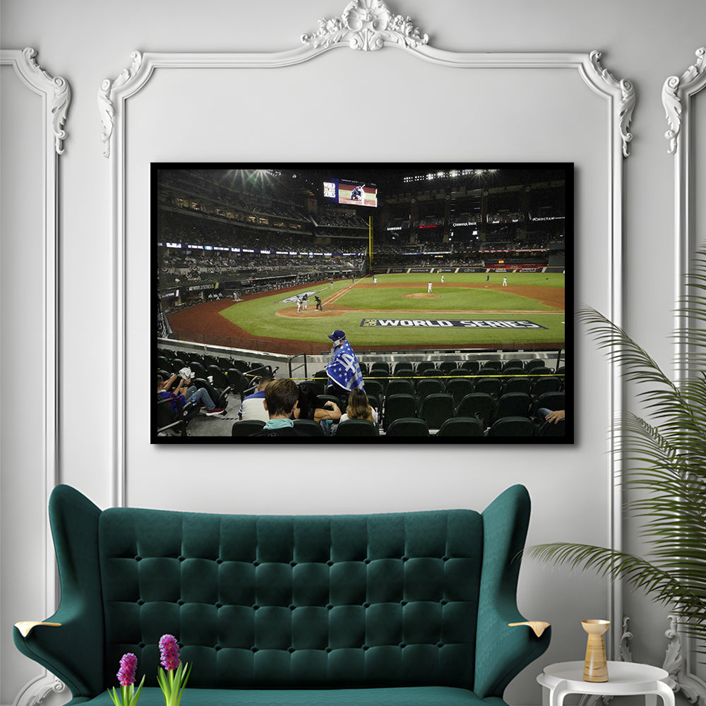 Globe Life Field, Stadium Canvas, Sport Art, Gift for him, Framed Art Print Wall Decor, Picture Framed