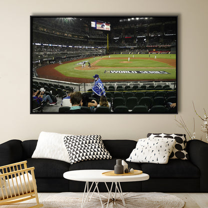Globe Life Field, Stadium Canvas, Sport Art, Framed Canvas Print Wall Art, Floating Frame
