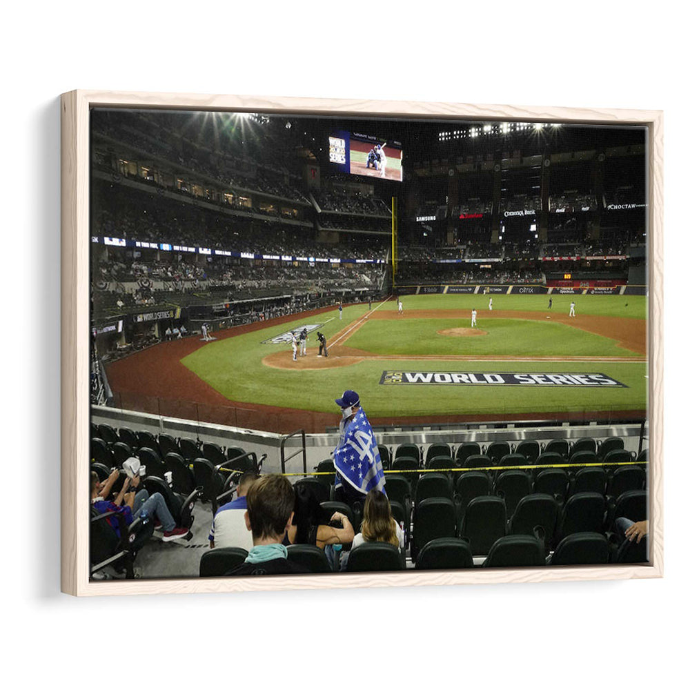 Globe Life Field, Stadium Canvas, Sport Art, Framed Canvas Print Wall Art, Floating Frame