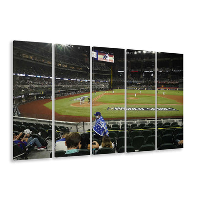 Globe Life Field, Stadium Canvas, Sport Art, 5 Panel B, Extra Large Canvas, Canvas Print Wall Art