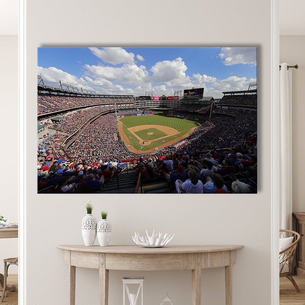 Globe Life Field in Arlington, Stadium Canvas, Sport Art, Gift for him, Man Cave Decor, Art Print, Canvas Print Wall Art