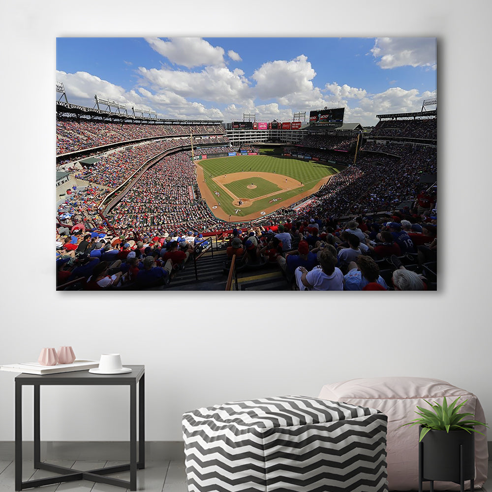 Globe Life Field in Arlington, Stadium Canvas, Sport Art, Gift for him, Man Cave Decor, Art Print, Canvas Print Wall Art