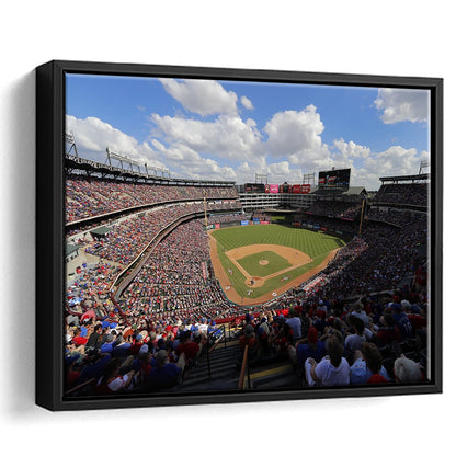 Globe Life Field in Arlington, Stadium Canvas, Sport Art, Framed Canvas Print Wall Art, Floating Frame