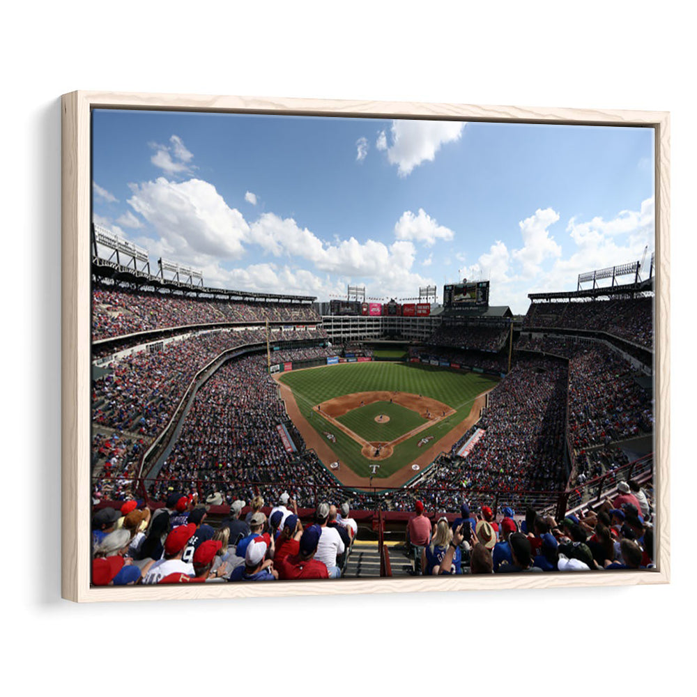 Globe Life Field in Texas, Stadium Canvas, Sport Art, Fan Gifts, Framed Canvas Print Wall Art, Floating Frame