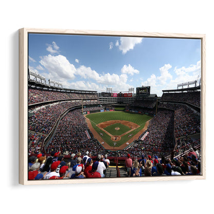 Globe Life Field in Texas, Stadium Canvas, Sport Art, Fan Gifts, Framed Canvas Print Wall Art, Floating Frame