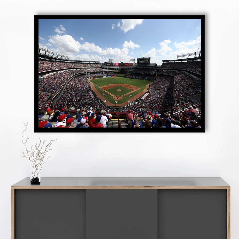 Globe Life Field in Texas, Stadium Canvas, Sport Art, Fan Gifts, Framed Art Print Wall Decor, Picture Framed