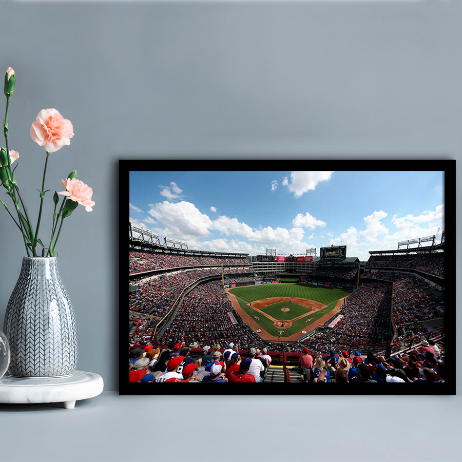 Globe Life Field in Texas, Stadium Canvas, Sport Art, Fan Gifts, Framed Art Print Wall Decor, Picture Framed
