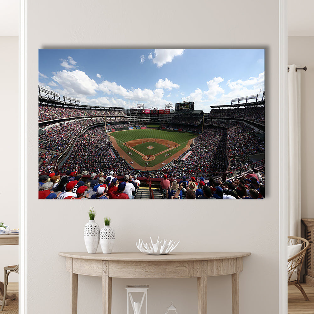 Globe Life Field in Texas, Stadium Canvas, Sport Art, Fan Gifts, Man Cave Decor, Art Print, Canvas Print Wall Art