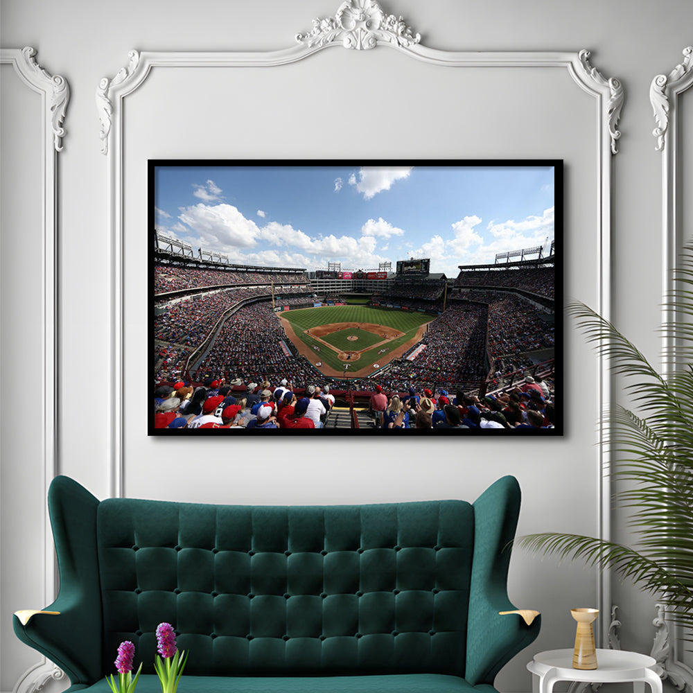 Globe Life Field in Texas, Stadium Canvas, Sport Art, Fan Gifts, Framed Art Print Wall Decor, Picture Framed