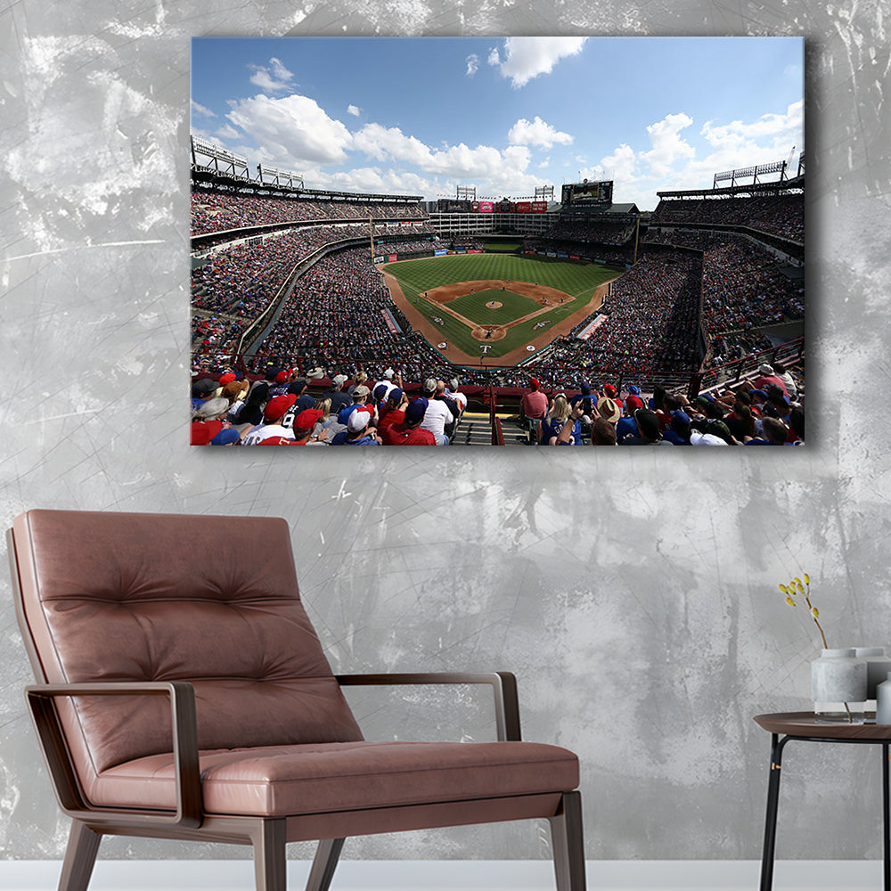 Globe Life Field in Texas, Stadium Canvas, Sport Art, Fan Gifts, Man Cave Decor, Art Print, Canvas Print Wall Art