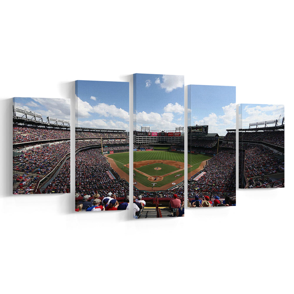Globe Life Field in Texas, Stadium Canvas, Sport Art, Fan Gifts, 5 Panel, Large Canvas, Canvas Print Wall Art