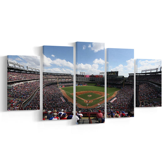 Globe Life Field in Texas, Stadium Canvas, Sport Art, Fan Gifts, 5 Panel, Large Canvas, Canvas Print Wall Art