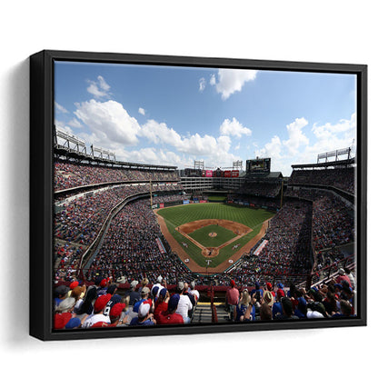 Globe Life Field in Texas, Stadium Canvas, Sport Art, Fan Gifts, Framed Canvas Print Wall Art, Floating Frame
