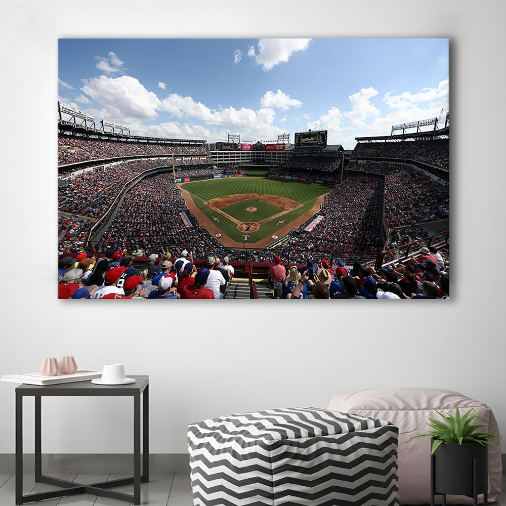 Globe Life Field in Texas, Stadium Canvas, Sport Art, Fan Gifts, Man Cave Decor, Art Print, Canvas Print Wall Art