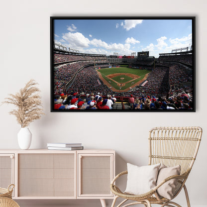 Globe Life Field in Texas, Stadium Canvas, Sport Art, Fan Gifts, Framed Canvas Print Wall Art, Floating Frame