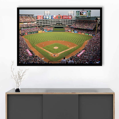 Globe Life Park, Stadium Canvas, Sport Art, Gift for him, Framed Art Print Wall Decor, Picture Framed