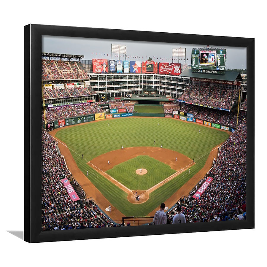Globe Life Park, Stadium Canvas, Sport Art, Gift for him, Framed Art Print Wall Decor, Picture Framed