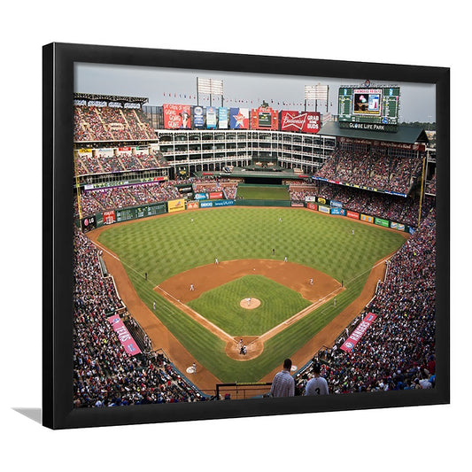 Globe Life Park, Stadium Canvas, Sport Art, Gift for him, Framed Art Print Wall Decor, Picture Framed