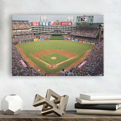 Globe Life Park, Stadium Canvas, Sport Art, Gift for him, Man Cave Decor, Art Print, Canvas Print Wall Art