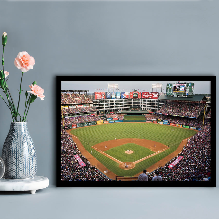 Globe Life Park, Stadium Canvas, Sport Art, Gift for him, Framed Art Print Wall Decor, Picture Framed