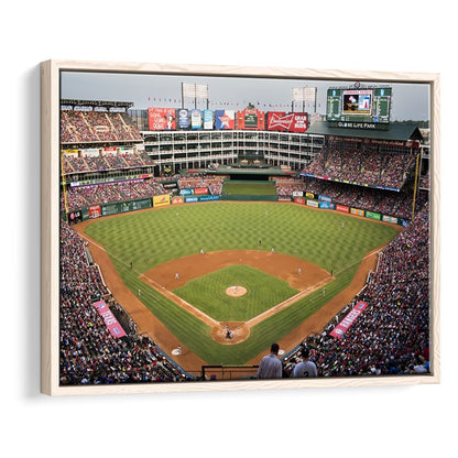 Globe Life Park, Stadium Canvas, Sport Art, Framed Canvas Print Wall Art, Floating Frame