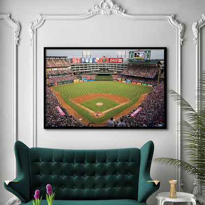 Globe Life Park, Stadium Canvas, Sport Art, Gift for him, Framed Art Print Wall Decor, Picture Framed
