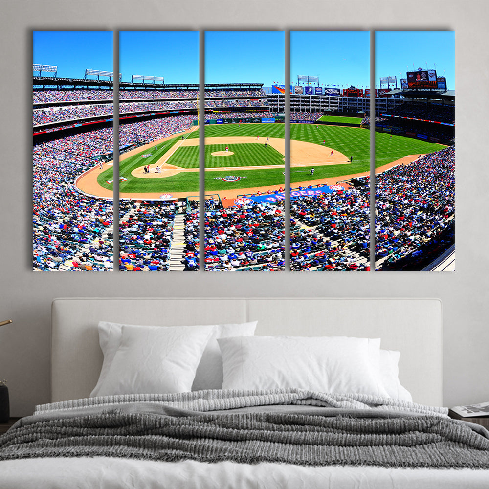 Globe Rangers Stadium Life, Stadium Canvas, Sport Art, 5 Panel B, Extra Large Canvas, Canvas Print Wall Art