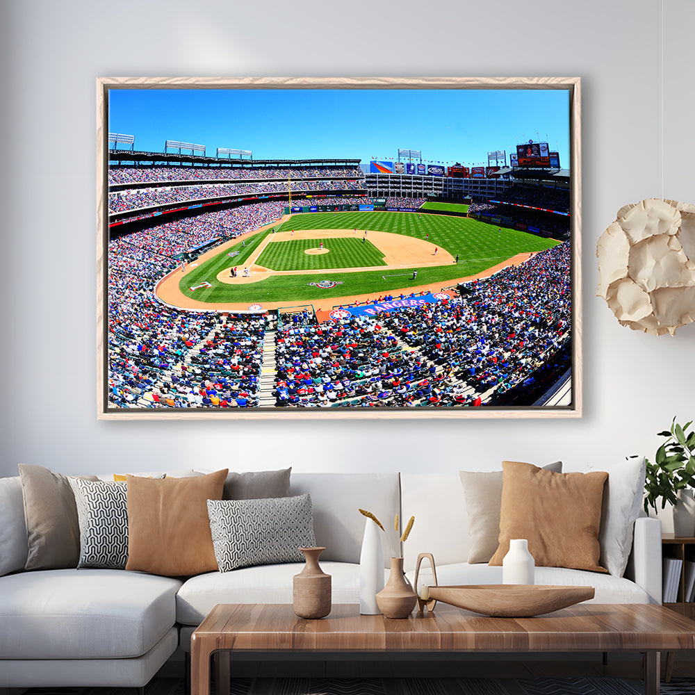 Globe Rangers Stadium Life, Stadium Canvas, Sport Art, Framed Canvas Print Wall Art, Floating Frame