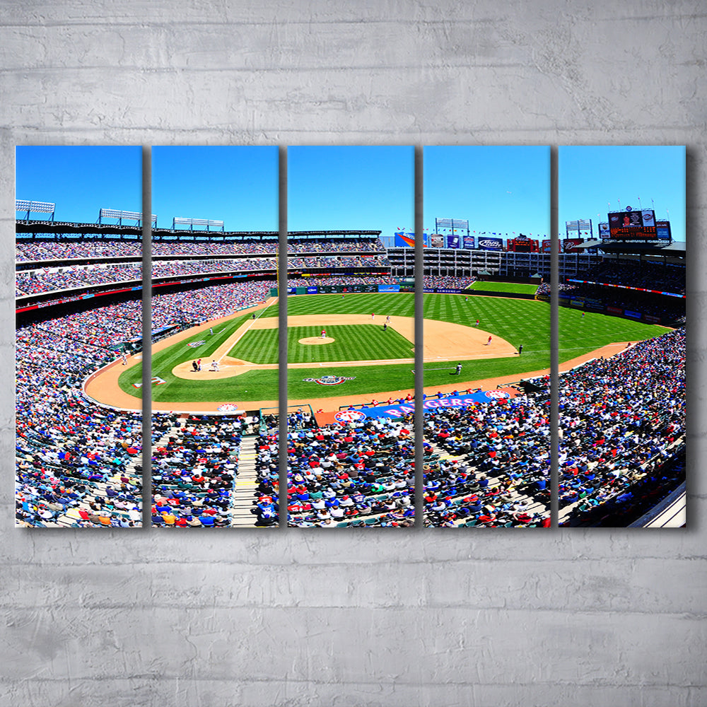 Globe Rangers Stadium Life, Stadium Canvas, Sport Art, 5 Panel B, Extra Large Canvas, Canvas Print Wall Art