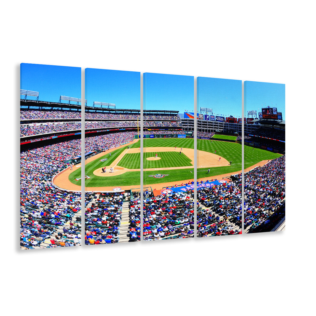 Globe Rangers Stadium Life, Stadium Canvas, Sport Art, 5 Panel B, Extra Large Canvas, Canvas Print Wall Art