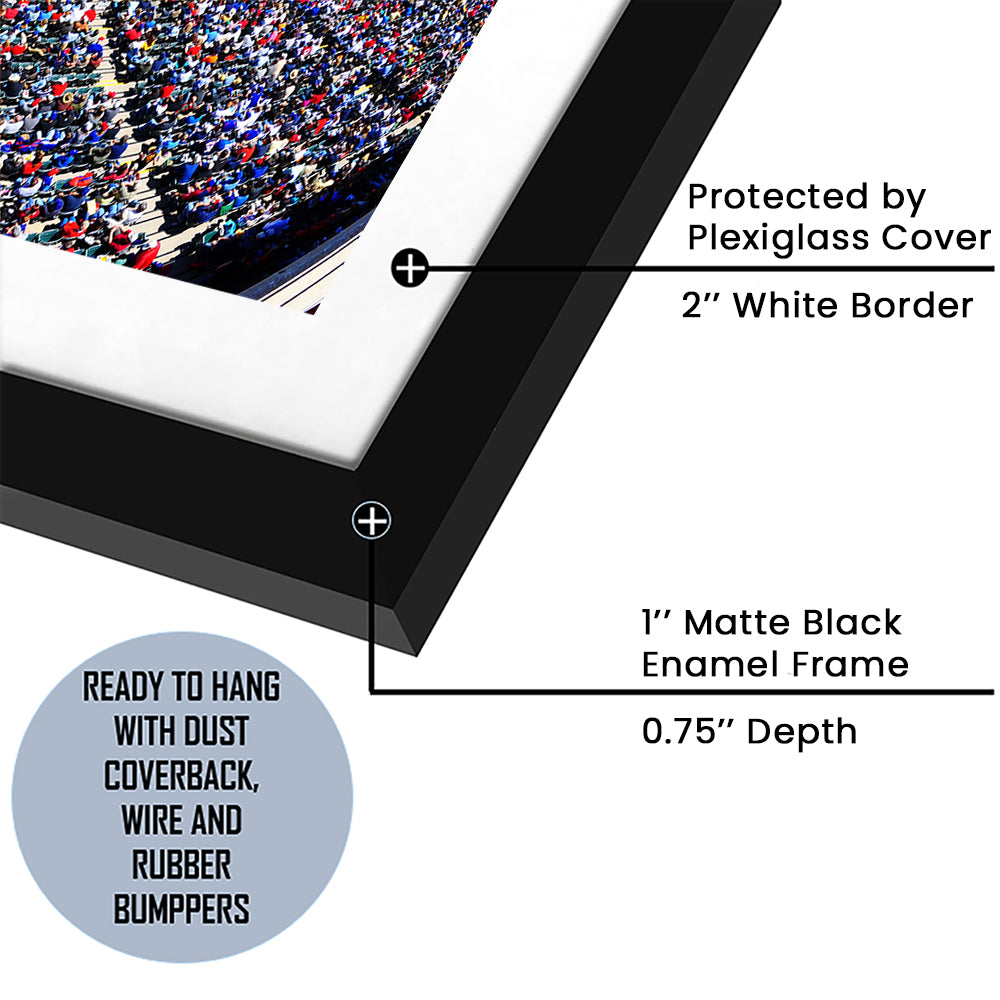 Globe Rangers Stadium Life, Stadium Canvas, Sport Art, Gift for him, White Border Framed Art Print Wall Decor