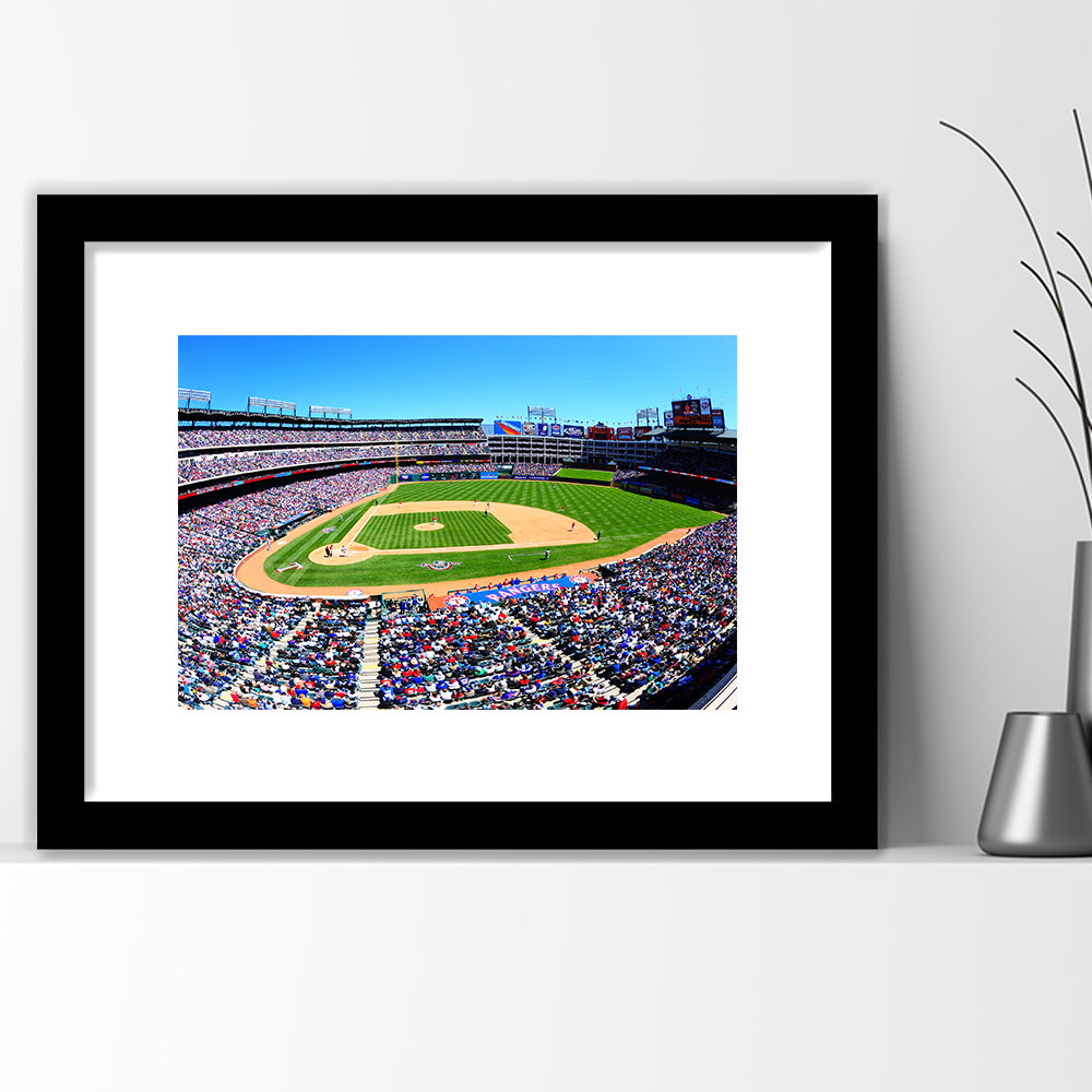 Globe Rangers Stadium Life, Stadium Canvas, Sport Art, Gift for him, White Border Framed Art Print Wall Decor