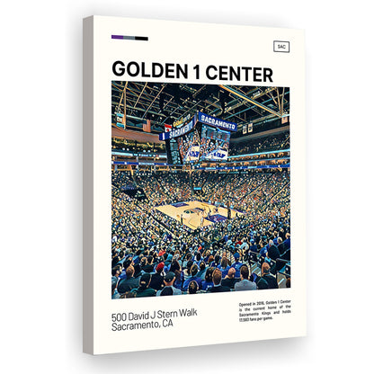 Golden 1 Center Print, Sacramento Kings Stadium Canvas Art, Fan Gifts, Sport Art, Canvas Print Wall Art