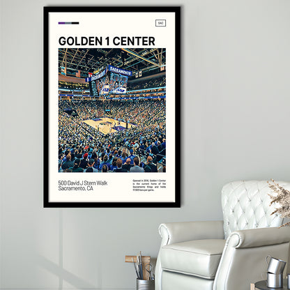 Golden 1 Center Print, Sacramento Kings Stadium Art, Gifts for him, Sport Art, Framed Art Print Wall Decor