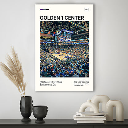 Golden 1 Center Print, Sacramento Kings Stadium Canvas Art, Fan Gifts, Sport Art, Canvas Print Wall Art
