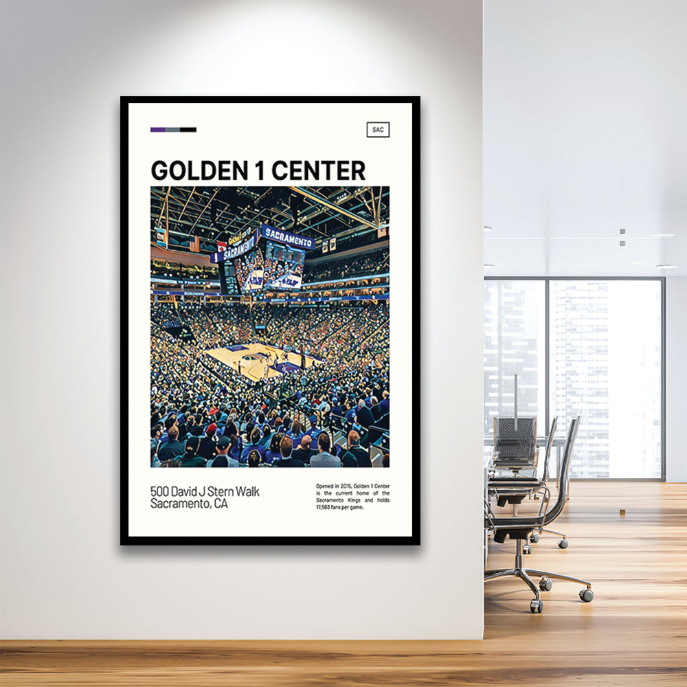 Golden 1 Center Print, Sacramento Kings Stadium Art, Gifts for him, Sport Art, Framed Art Print Wall Decor