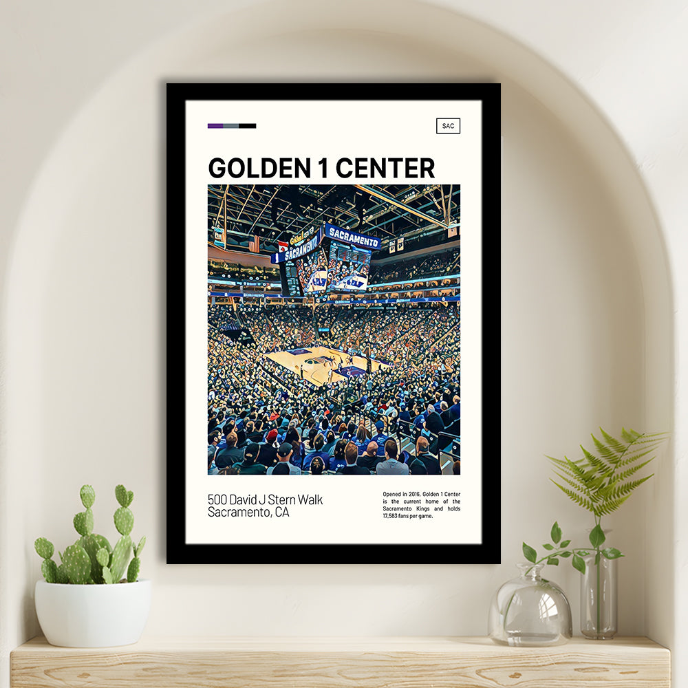 Golden 1 Center Print, Sacramento Kings Stadium Art, Gifts for him, Sport Art, Framed Art Print Wall Decor