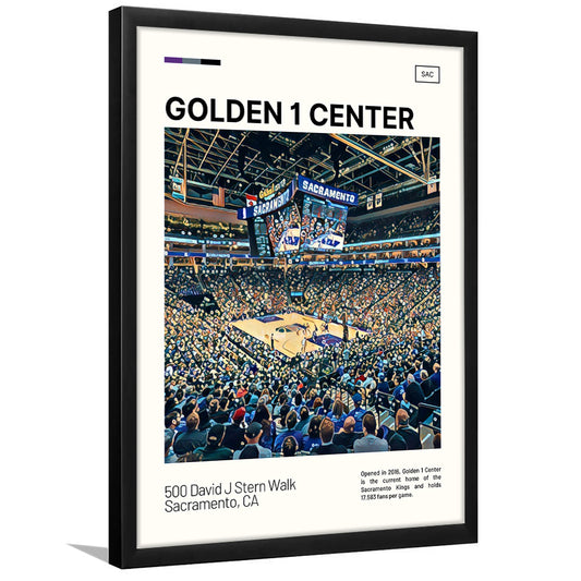 Golden 1 Center Print, Sacramento Kings Stadium Art, Gifts for him, Sport Art, Framed Art Print Wall Decor