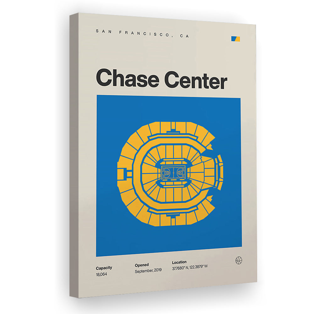 Golden State Warriors Stadium Print, Chase Center Stadium Print, Fan Gifts, Sport Art, Canvas Print Wall Art