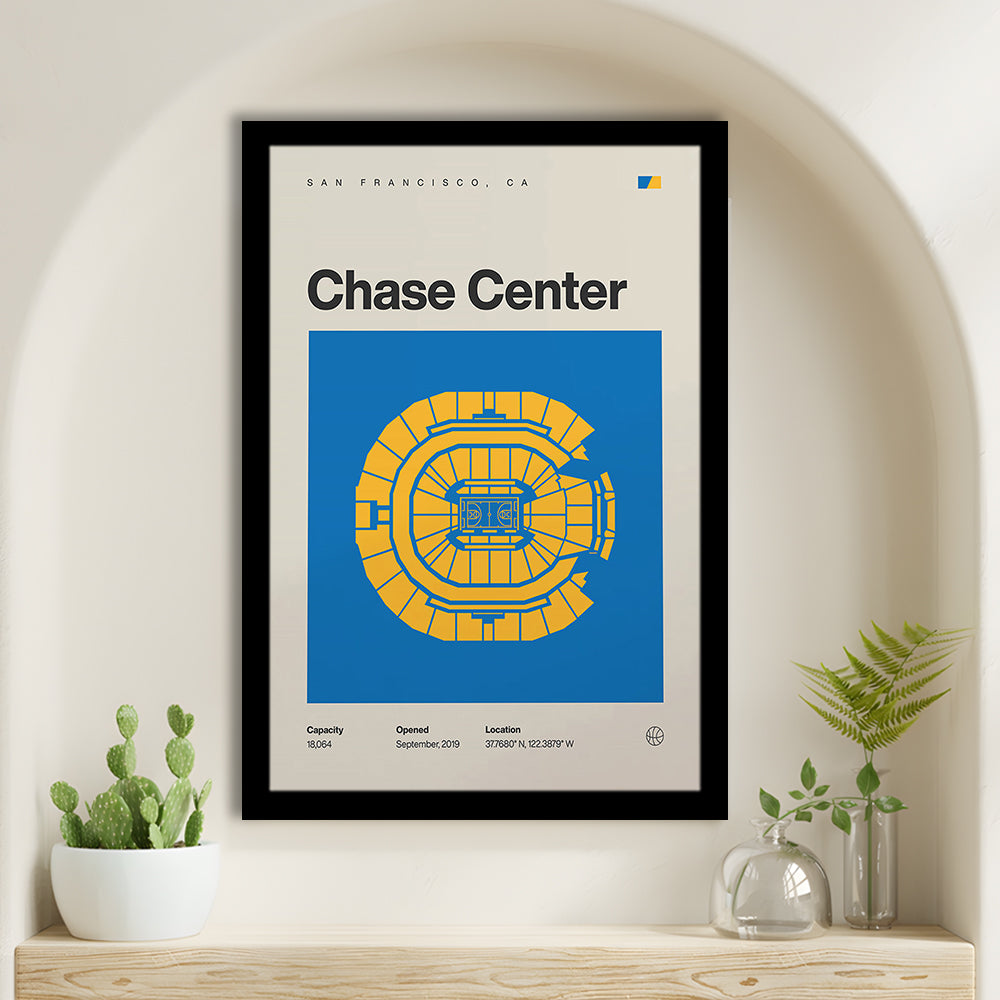Golden State Warriors Stadium Print, Chase Center Stadium Print, Gifts for him, Sport Art, Framed Art Print Wall Decor