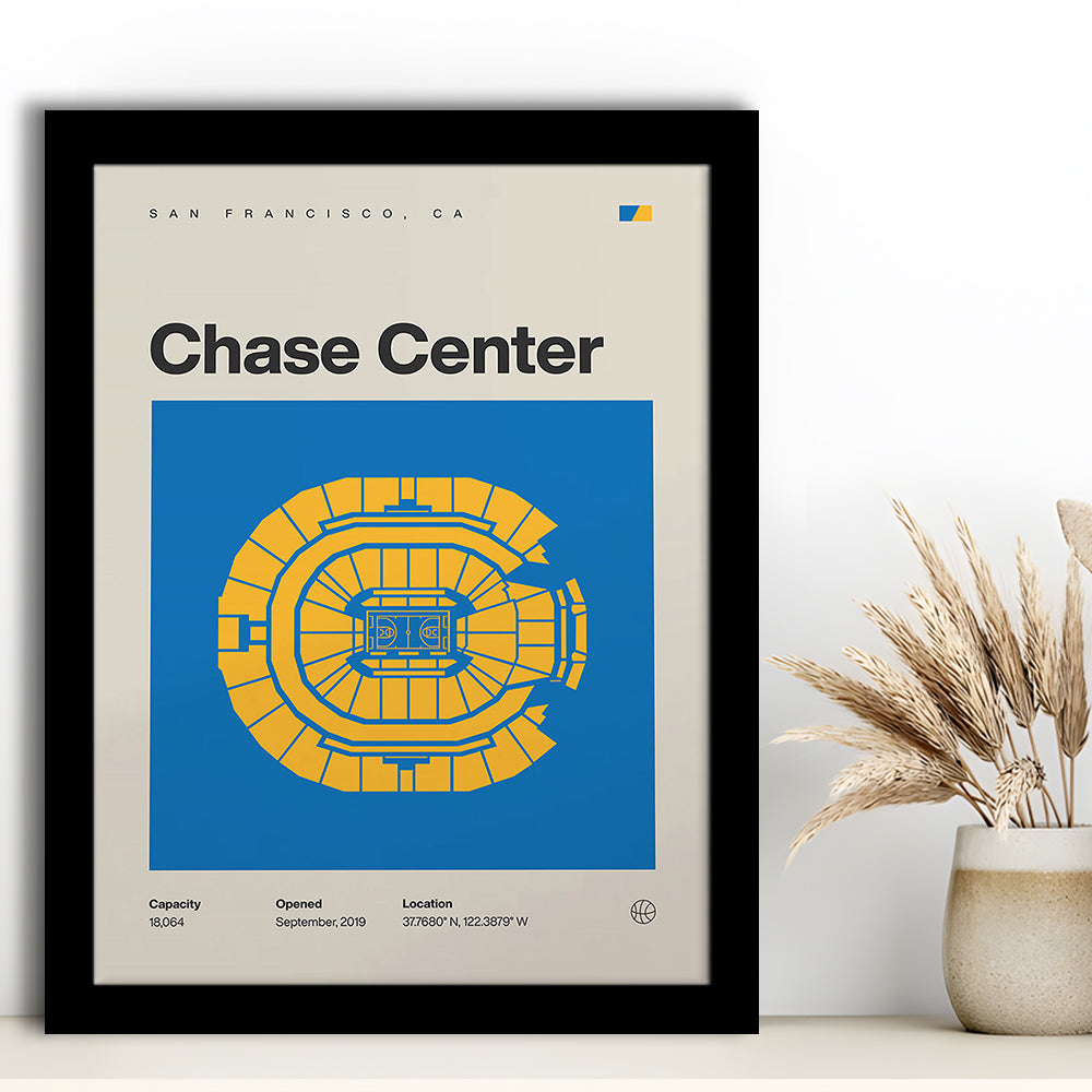 Golden State Warriors Stadium Print, Chase Center Stadium Print, Gifts for him, Sport Art, Framed Art Print Wall Decor