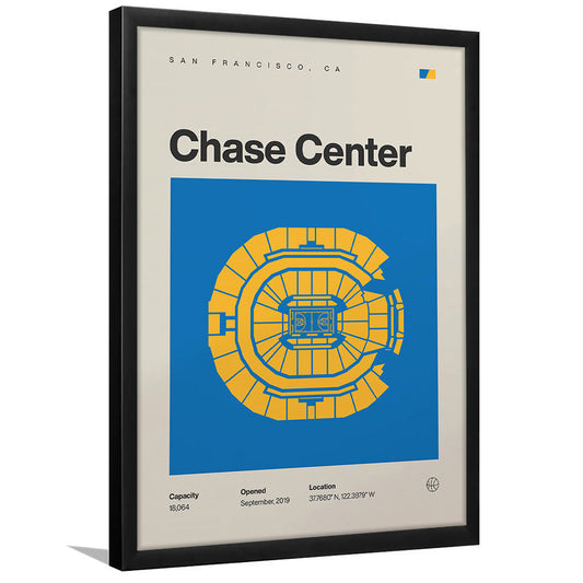 Golden State Warriors Stadium Print, Chase Center Stadium Print, Gifts for him, Sport Art, Framed Art Print Wall Decor